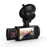 Enregistreur de conduite de voiture 1080P avant et arrière avec objectif de 170°, caméra de tableau de bord auto Dash Cam WIFI avec enregistrement vidéo de 2 pouces