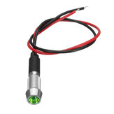 مؤشر LED معدني بقوة 12 فولت وبقطر 8 ملم للتحذير والإشارة في لوحة قيادة السيارة والقارب والشاحنة والدراجة النارية