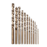 Conjunto de 13 brocas helicoidais Drillpro de 1,5-6,5 mm em cobalto HSS-Co M35 para perfuração de metal e madeira