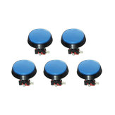 5Pcs Blue LED Light 60mm Arcade Video Game Player Push Button Switch