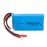 7.4V 2000mAh 2S 8C 18650 Li-ion Battery JST Plug for Spektrum DX6e DX6 DX8 Transmitter