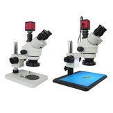 Efix 0.7-45X 13MP Trinoculaire Stereo Solderen Microscoop Stand Lens Digitale Camera voor Reparatie Mobiele Telefoon Gereedschap Kits