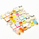 Banggood Kawaii 10 sztuk wykwintne mięciutkie przypadkowe uroczyste panda/chleb/ciasto/kluski smyczki telefoniczne dekoracje zabawki