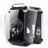 Coolman Gorilla Tempered Glass ATX Computer Gaming Case Water Cool Air Cool PC Case with Two 200mm Cooling Fan