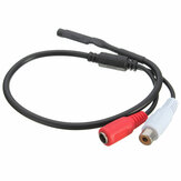 Sensibile Audio Pickup Mic Microfono Cavo per CCTV Security System Covert DVR fotografica