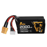 Auline 14.8V 2000mAh 15C/30C 4S 18650 Lipo Battery for Cinewhoop 5inch FPV Racing Drone