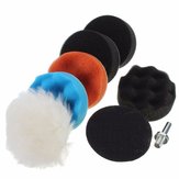 Drillpro 8Pcs Kit de tampons de polissage / polissage en laine de 3 pouces pour polisseuse de voiture