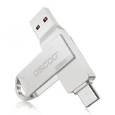 OSCOO 2'si 1 Arada Type-C USB3.1 GEN1 Flash Sürücü 360° Döndürme Başparmak Sürücüsü 32G 64G 128G 256G OTG Pendrive USB Diski Destekler