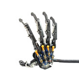 Braço robótico DIY de 5 graus de liberdade com cinco dedos, pata mecânica de metal, mão esquerda e direita