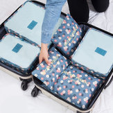 Honana HN-TB37 6 τεμάχια σετ τσαντών ταξιδίου για αποθήκευση φορητού βαλίτσα ρούχα οργανωτής
