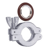 2pcs KF25 Aluminium Vacuum Clamp Ring and SS304 Centering Ring with Viton O-Ring Set