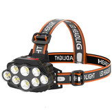 Bikight 4-Modes 8 * XPG LED Lampe Frontale USB Rechargeable Long Shoot Camping Head Light 18650 Pêche Lanterne Étanche Tête Torche Lampe de Poche