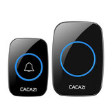 CACAZI LED Smart Türklingel Wasserdicht 300M Fernbedientes Mini Wireless Türklingel 38 Klingeltöne 20-85dB Türklingel