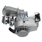 49cc Двигатель с карбюратором Коробка передач Pull Start для мини-мотоциклетного мотоцикла Quad ATV Siver