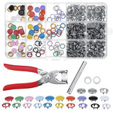 100/200 ensembles d'outils de pression DIY avec boutons de couture en métal de différentes couleurs