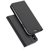 Capa de couro PU com suporte magnético e slot para cartão DUX DUCIS para iPhone X