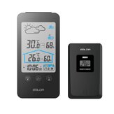 BALDR Touchscreen kabelloses Thermometer Hygrometer für den Innen- und Außenbereich. Wettervorhersage und Funktionen für Mondphasen und Kalender.
