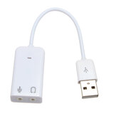 USB 2.0 外部サウンドカード 20cm 7.1 チャネルサウンドカード w/3.5mm ヘッドフォンとマイクロフォンジャックインターフェースステレオマイクオーディオアダプターコンバーター