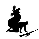Moose Hunting Funny Car Stickers Auto Truck Vehicle Motorcycle Decal