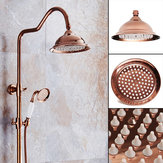 Set de accesorios de baño para ducha de lujo europeo cromado dorado de 203x130mm
