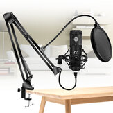 Bakeey Verbeterde Usb E20 Condensator Computermicrofoon Met Ringlicht Studio Kit Met Arm Stand Voor Gaming Youtube Video Record
