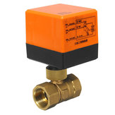 DN15/DN20 220V 4W Electrical Motorized Ball Valve 2 Way 3 Wire Brass Valves