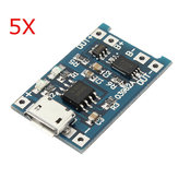 5Pcs USB Lithium Battery Charger Module With Charging And Protection