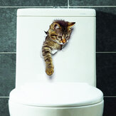 3D لطيف القط ملصقات الحائط ملصقات Toliet زخارف الإبداعية ملصقات الحائط الحيوان 