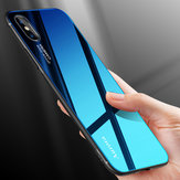 Bakeey Gradiente Cor Aurora Blue Ray Vidro Temperado Soft Borda Protetora Caso para iPhone X 
