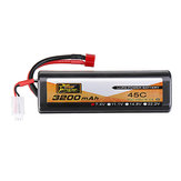 Bateria Lipo ZOP Power 7.4V 3200mAh 45C 2S com conector T para carro RC