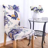 WX-PP3 غطاء كرسي مطاطي مرن أنيق بتصميم الزهور المتصفح لغرفة الطعام أو الزينة في المنزل