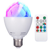 ELEGIANT 3W E27 RGB كرة متحركة مصباح LED المرحلة الخفيفة ديسكو حفلة بار + التحكم عن بعد