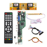 Placa controladora universal de TV LCD LED TV/PC/VGA/HDMI/USB+7 Botão+30 cabo LVDS 8 bits+4 inversor de lâmpada