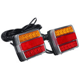 12V مصابيح ذيل المقطورة المغناطيسية إشارة وقوف السيارة لوحة ترخيص ماء 16 LED