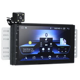iMars 7 pouces 2 Din pour Android 10.0 autoradio lecteur MP5 écran 2.5D GPS WIFI Bluetooth FM avec caméra arrière