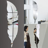 3D Spiegel Vinyl Feder Wandaufkleber Aufkleber DIY Zimmer Kunst Wandbild Removable Wall Paper Home Decor