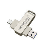 Microdrive MDTU21 USB3.0 ve USB-C Flash Sürücü 128GB Yüksek Hızlı Çift Arabirimli Mini Taşınabilir Hafıza U Diski Telefon TV Tablet için