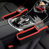 Leder-Autositz-Aufbewahrungstasche mit Münzfach, Getränkehalter und Taschenorganizer für den Autositz