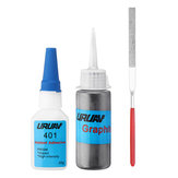 Kit di attrezzi per riparazioni in fibra di carbonio URUAV FR01, colla, polvere di grafite, lime - strumenti manuali per droni da corsa FPV