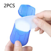 2 PCS IPRee™ 20 Stück Papierseife Outdoor-Reinigungsmittel Reise-Sterilisator tragbare Handwasch kleine Blatt.