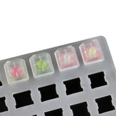 10 Keys Transparent Blank Keycap Set OEM Profile ABS Frosting R1 R2 R3 R4 No Print Clear Translucent Keycaps for Mechanical Keyboards
