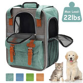 Mochila trasera plegable para mascotas de 20 libras con transportador de viaje para gatos y perros y alfombrilla extraíble, suministros para cachorros