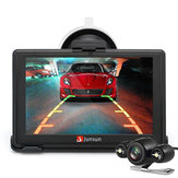 Junsun D100S 7 polegadas carro 3D Navegação GPS monitor bluetooth c/câmera retrovisor mapa livre tela sensível ao toque