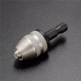 1/4 Inch Hex Shank Keyless Drill Chuck Quick Change Adapter Converter 0.3-3mm