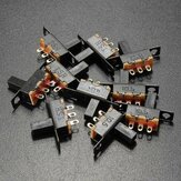 10Uds Interruptores Deslizantes SPDT de Mini Talla Negros Encendido-Apagado 100V 2A Material de DIY