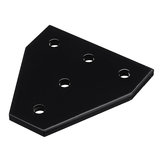 Machifit Black 5 Holes Aluminum Profile Corner Bracket 90 Degree L Type Outside Tee Joint Plate for 20mm 2020 Aluminum Profile