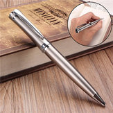 Ручка шариковая Baoer 3035 из нержавеющей стали, серебристого цвета, с вращением
