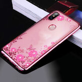 Bakeey Diamond Plating Clear Cover Soft TPU Flower Protective Case For Xiaomi Mi 8 Mi8 6.21 inch