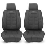 KROAK 2PCS Universal PU Nappa Leather Car Front Left Right Seat Cover Breathable Soft Four Seasons