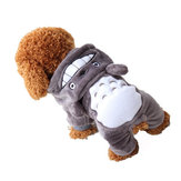 Yani HP-PC1 Pet Кот Собака Костюм Soft Теплая одежда Cartoon Totoro Толстовка с капюшоном Пальто Четыре ножки Комбинезон